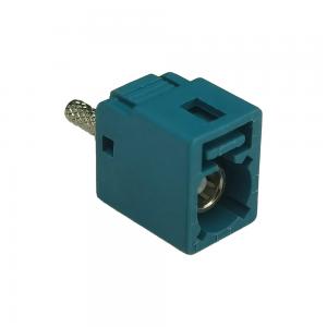 FAKRA Z Type Connector Straight Type Coaxial WaterBlue PCB Connector