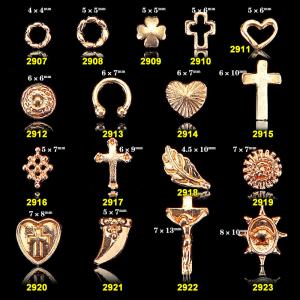 NEW Arrival 10*4*MM God 3D Nail Sticker Fashion Metal 3D Nail Stickers Nail Art Jewelry Decoration