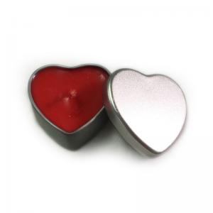 Plain mini heart shape candle tin