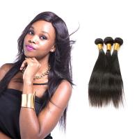 China Real Long Black Straight Virgin Hair Weave , 100 Human Hair Straight Weave on sale