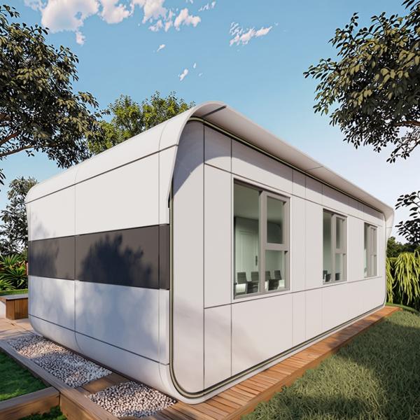 LED Lights Customizable Design Prefabricated Capsule Office for Mobile Module Housing