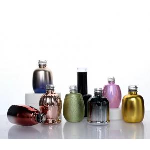 Silk Printing Colorful Glass Empty Nail Polish Bottles With Brush