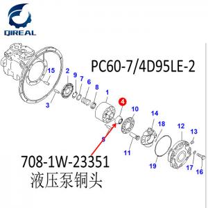 Hydraulic pump ball guide 708-1W-23351 for PC60-7 excavator
