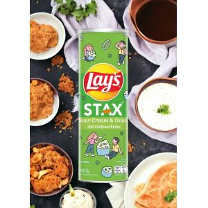 Stack Up Flavor with Lay's Stax Sour Cream & Onion - 100g - Wholesale Asian Snack