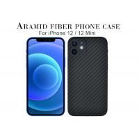China Scratch Resistant Aramid Fiber iPhone 12 Case Black Kevlar Phone Case on sale