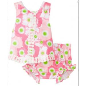 fashion baby ,New born sleevless dress and panties ,infant dress set ,3-9month
