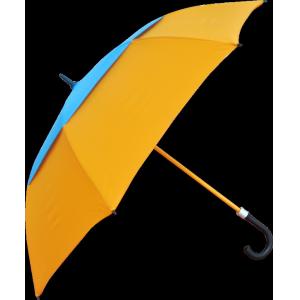 Custom Air Vented Orange Folding Golf Umbrella With Durable Net Inside