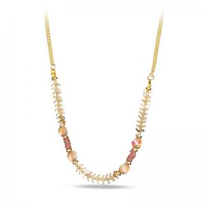 China Gold Plated Arrow Chain Beaded Necklace Daily Wear For Lady supplier
