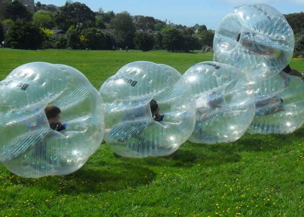 PVC Bumper Bubble Ball For Soccer , 1.2m 1.5m 1.7m Human Inflatable Bumper Ball
