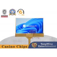 Ultra Thin 27 Inch Baccarat Casino Table Software With Double Sided Display Screen In Gold