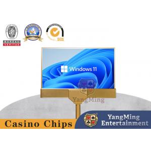 Ultra Thin 27 Inch Baccarat Casino Table Software With Double Sided Display Screen In Gold