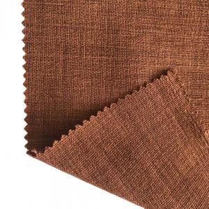 China 100% Polyester Two Tone Imitation Linen Fabric for Customer Requirements supplier