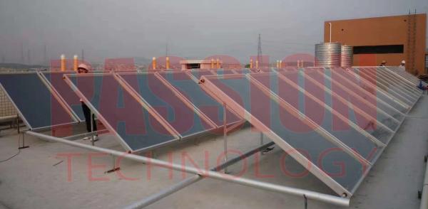 Laser Welding Easy Mounted Copper Tube Flat Plate Solar Collector For Hotel