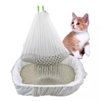 China Portable Biodegradable Cat Litter Tray Bags Printed Custom Plastic Liner Eco Friendly Roll on sale