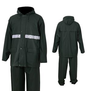 Reflective Tapes Waterproof Rain Suits with 0.45mm Thickness and Waterproof PU Material