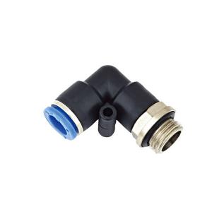 China PL - G One Touch Push-in Elbow Pneumatic Tube Fitting Nickel Plate Black Colour supplier