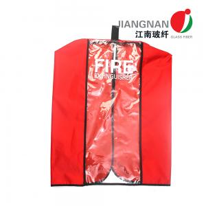 China Mildew Resistant Velcro Straps Fire Extinguisher Cover With Window supplier