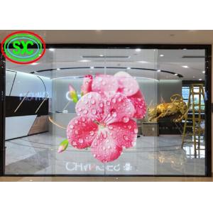 China P10.42 Transparent Glass Led Screen for Window With WIFI System , 800w Power supplier