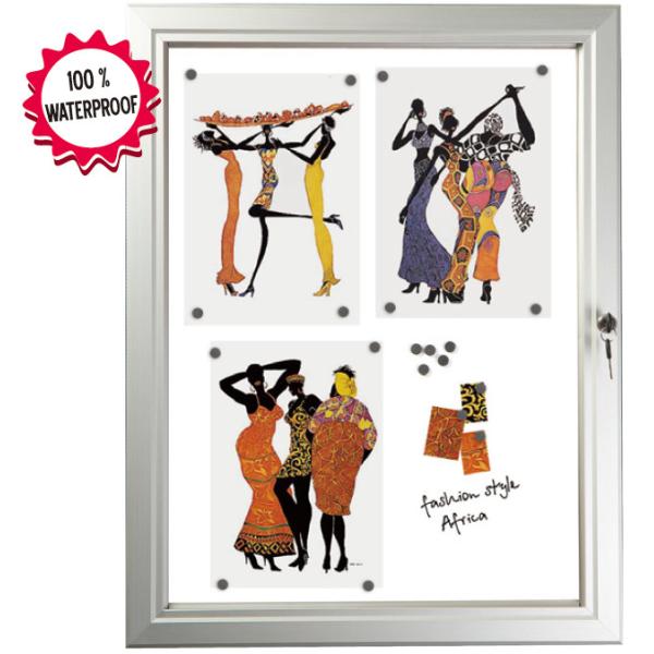 ODM Anodized Silver Acrylic Lockable Poster Cases