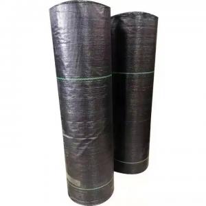China 100% Polypropylene Woven Geotextile Fabric Black Agricultural Weed Mat supplier
