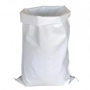 China 75kg Weave PP Woven Sack Bags 800D White Woven Polypropylene Sacks supplier