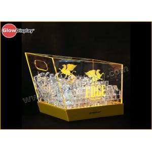 Big PS Bar Clear Led Ice Buckets Silk Print Logo