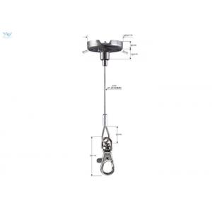 China Adjustable Height Wire Suspension Hanging Kit Flexible For 400 X 400 LED Panels supplier