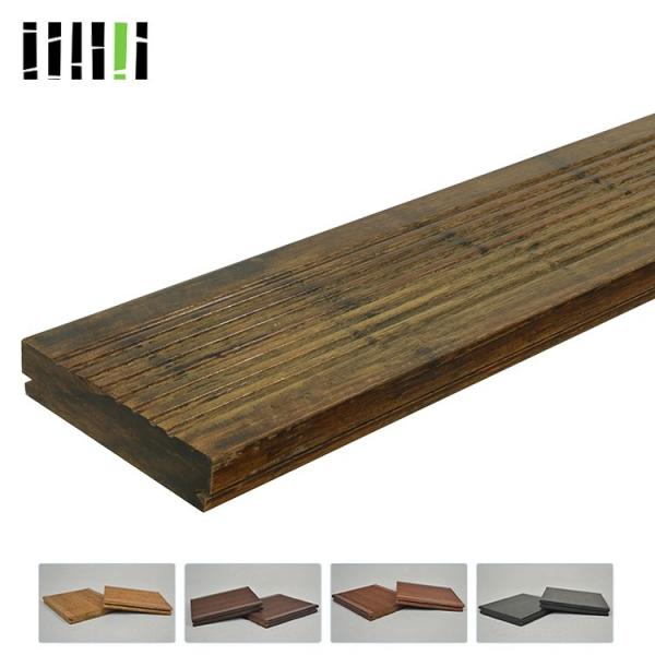 Outside Good Quality Deep Carbonized Outdoor Glossy Bamboo Floor Decking