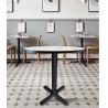 China Dia 3'' Cross Table Base Metal Bistro Table Leg ISO9001 Approved Cast Iron Black wholesale