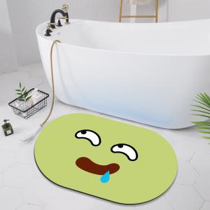 Oval Expression Bathroom Waterproof Carpet Indoor Entrance Mat 40*60cm 45*70cm
