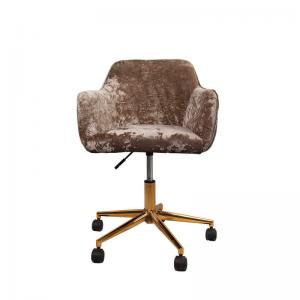 China 16.4 Pounds Home Office Desk Chair / H16.93 Grey Velvet Office Chair With Arms supplier