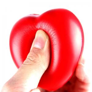 China Heart Shape Pu Foam Stress Ball Toys Pressure Relief 6.8cm Diameter supplier