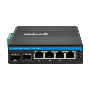 2SFP 4RJ45 mini hardened ethernet switch IP40 Industrial Managed Fiber Switch For Outdoor