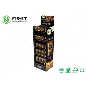 China Custom Made Corrugated Floor Standing Cardboard Display Full Color Printing For Food supplier