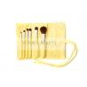 China Cute Yellow Christmas Makeup Brush Gift Set With Nature Soft Sable Hairs wholesale