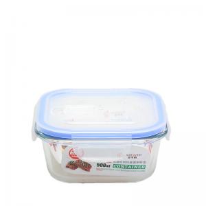 Non Toxic 500ML Glass Food Storage Containers With Locking Lids Leak Proof