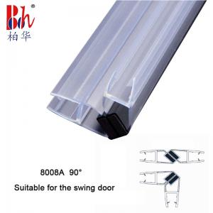 China 10mm 90° Bathroom Shower Door Seal Strip PVC Magnetic Door Weatherstrip supplier
