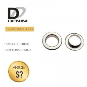 Metal Material Denim Eyelet Clothing O Ring Rivet With Brass Gold Color