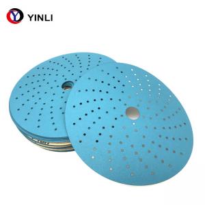 China Blue Zirconia Grinding Disc 15 Hole Hook And Loop Sanding Disc supplier