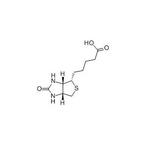 Vitamine B7 CAS NO.58-85-5 C10H16N2O3S de la vitamine H de catégorie d'alimentation de la D-biotine 2%
