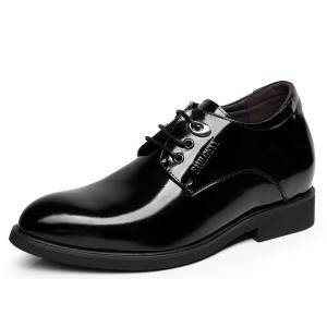 China Black Oxford Lace Up Elevator Men Shoes Solid Slip - On Branded Dress Shoes For Men supplier
