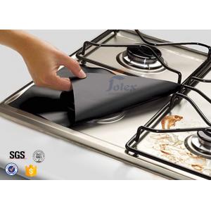 4 Pack 10.6” x 10.6” Reusable Gas Range Liners Stovetop Burner Protectors , PTFE Coated Fabric