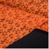 Fantasia macia tela bordada laranja queimada do laço para a roupa do Saree