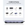 China USB C Hub 9 in 1 USB Type C Multiport Adapter Dock with 4K HD-MI VGA Gigabit Ethernet PD Charging 3 USB 3.0 Ports wholesale