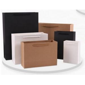 China Black box horizontal white card gift paper bag for men and women. wholesale