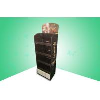 China Chocolate Strong Corrugated Display Stand , Shop Retail Display Racks Easy Folding on sale