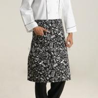 China Fresh Denim Waist Cafe Waiter Waitress Chef Work Uniform Half Length  Original Design on sale
