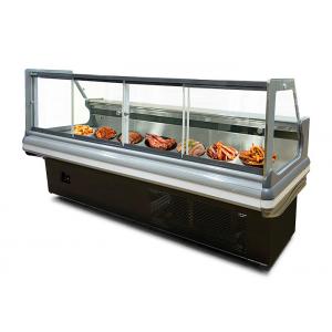 Tempered Glass Right Angle Type Deli Display Refrigerator Meat Display Butchery Freezer