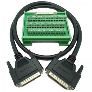 China DB44 D Sub Female socket terminal block breakout board adapter with 1 meter cable supplier