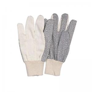 Anti-Slip C39W 10OZ PVC Dotted Work Gloves With Cotton Canvas Liner For Working Needs